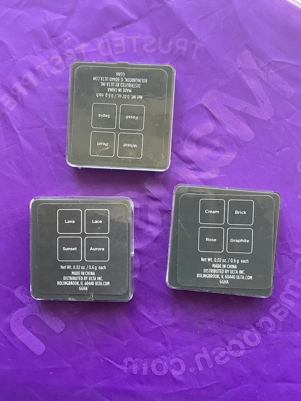 Ulta Beauty Neutral Eyeshadow Quads — Cream, Beige, Tan, Brown